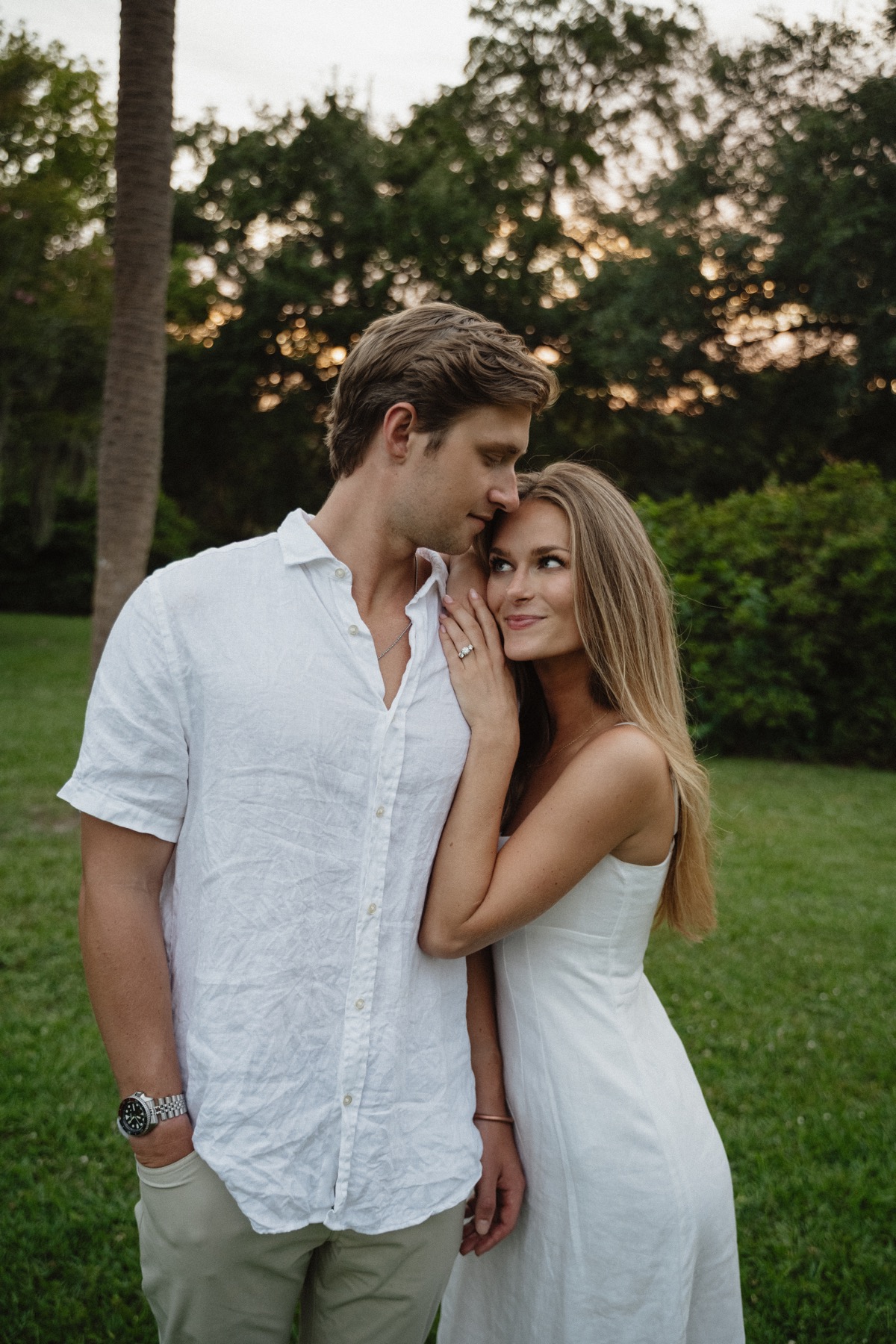 Xander Wolle outdoors with a loved one